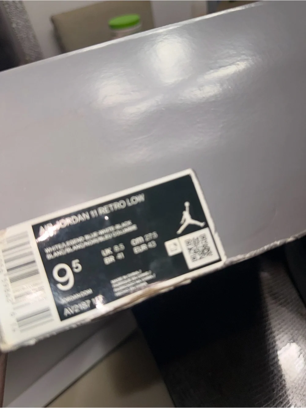 Jordan Kids White and Black Low Top Sneakers with Light Blue Accent